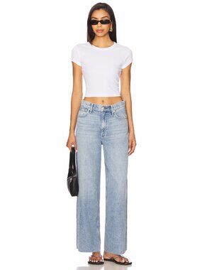 New $278 Rag & Bone Featherweight Sofie High Rise Wide Leg Jeans In Mira Size 24